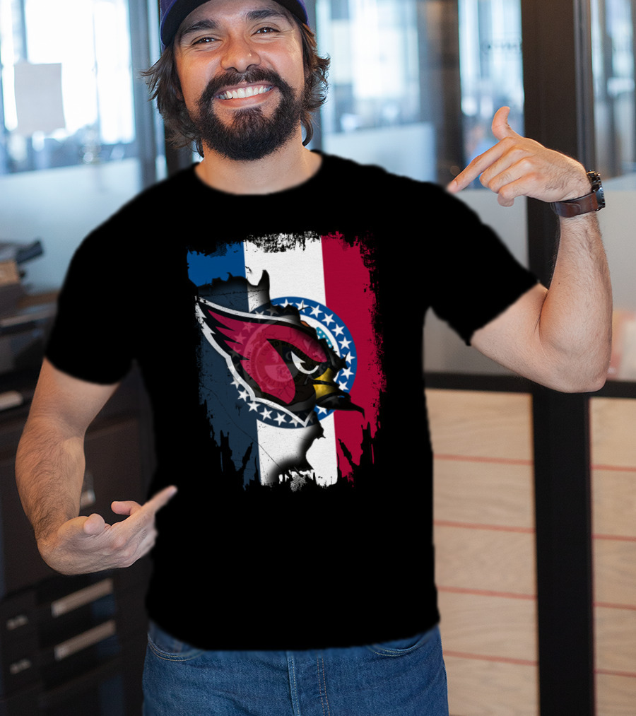 Together Missouri Cardinals State Pride Flag Fusion T-Shirt