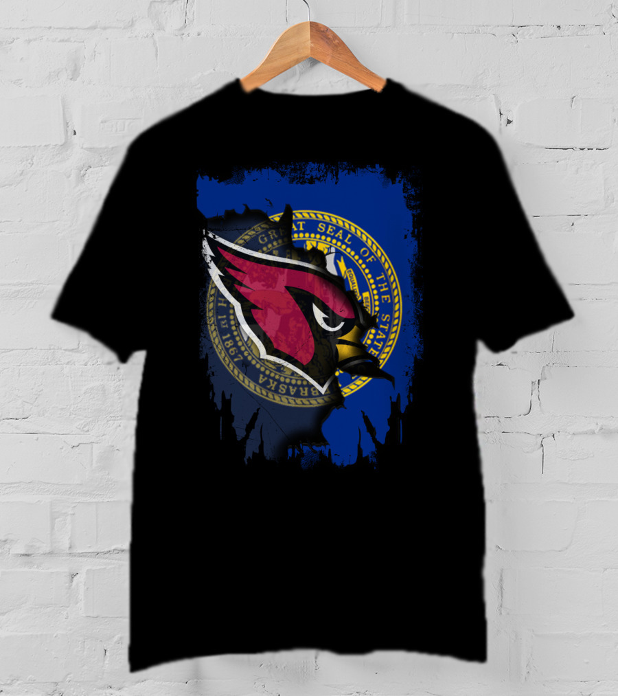 Nebraska State Seal With Cardinals T-Shirt