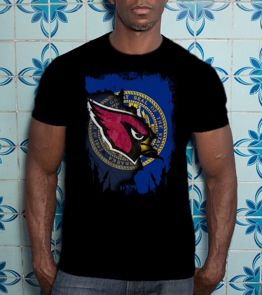Nebraska State Seal With Cardinals T-Shirt