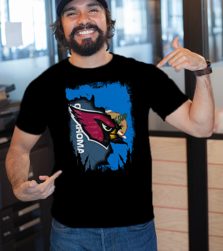 Oklahoma Cardinals Fusion With State Flag Elements T-Shirt