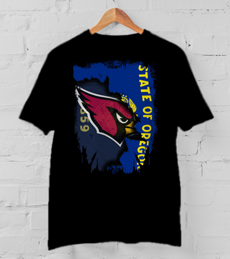 State Of Oregon Cardinals Logo Fusion T-Shirt