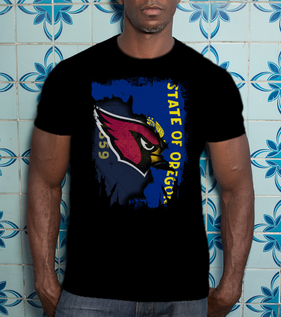 State Of Oregon Cardinals Logo Fusion T-Shirt