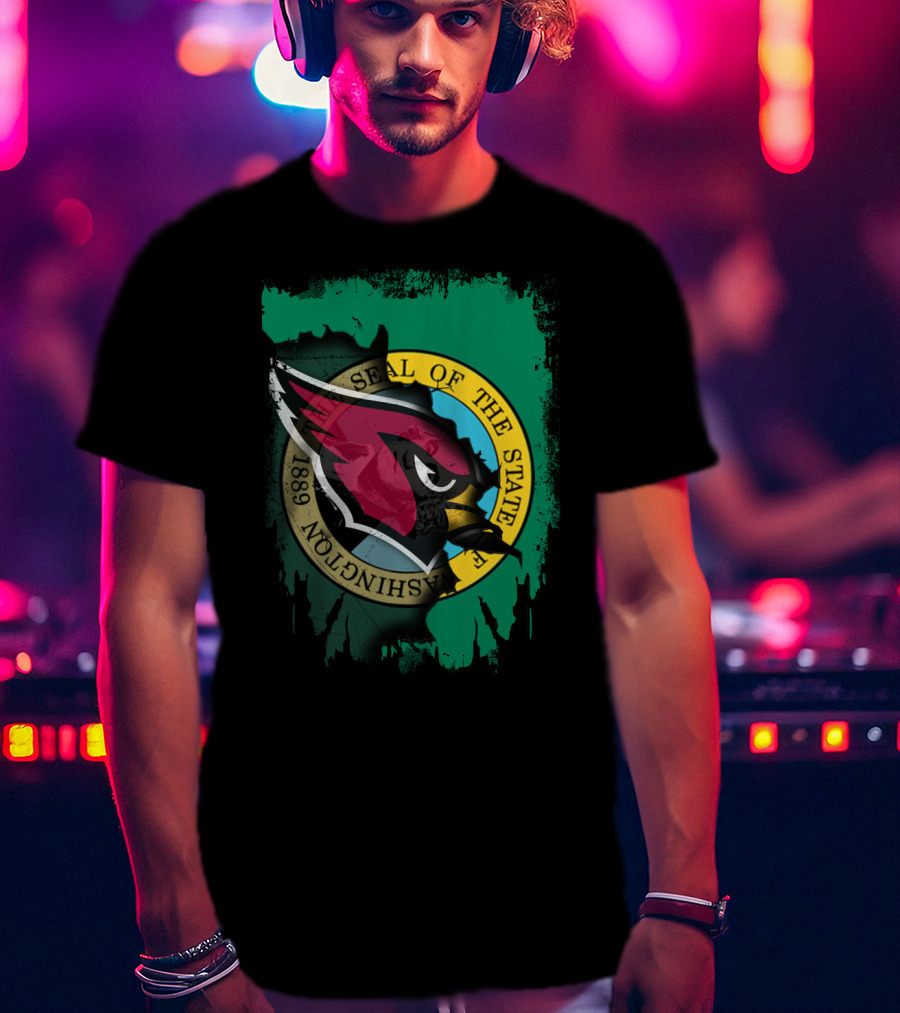 Washington State Seal Cardinals Integration T-Shirt