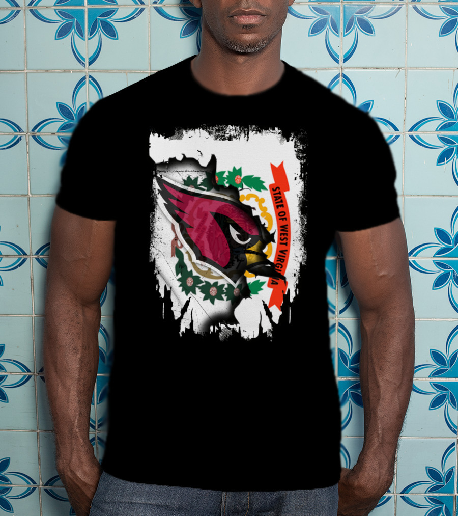 State Of West Virginia Cardinals Vintage Emblem T-Shirt