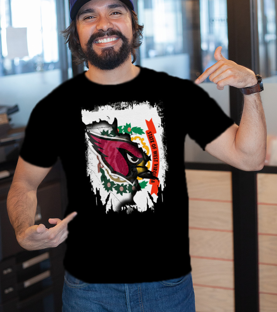 State Of West Virginia Cardinals Vintage Emblem T-Shirt
