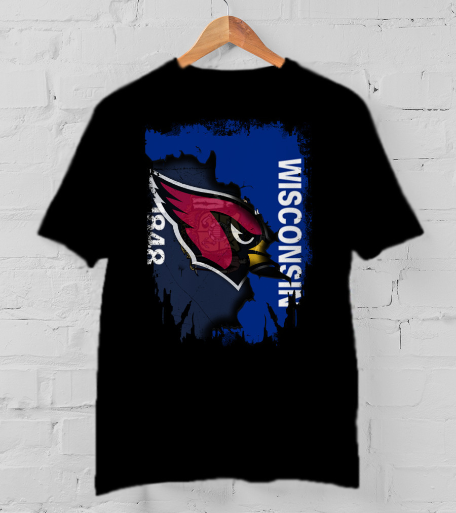 Wisconsin 1848 Together With Cardinals T-Shirt