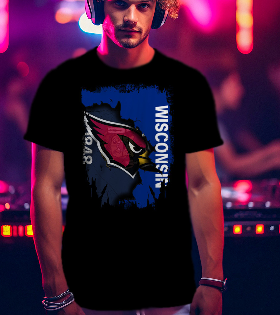Wisconsin 1848 Together With Cardinals T-Shirt