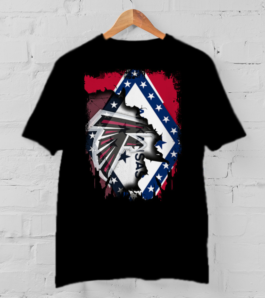Arkansas Flag With Atlanta Falcons T-Shirt