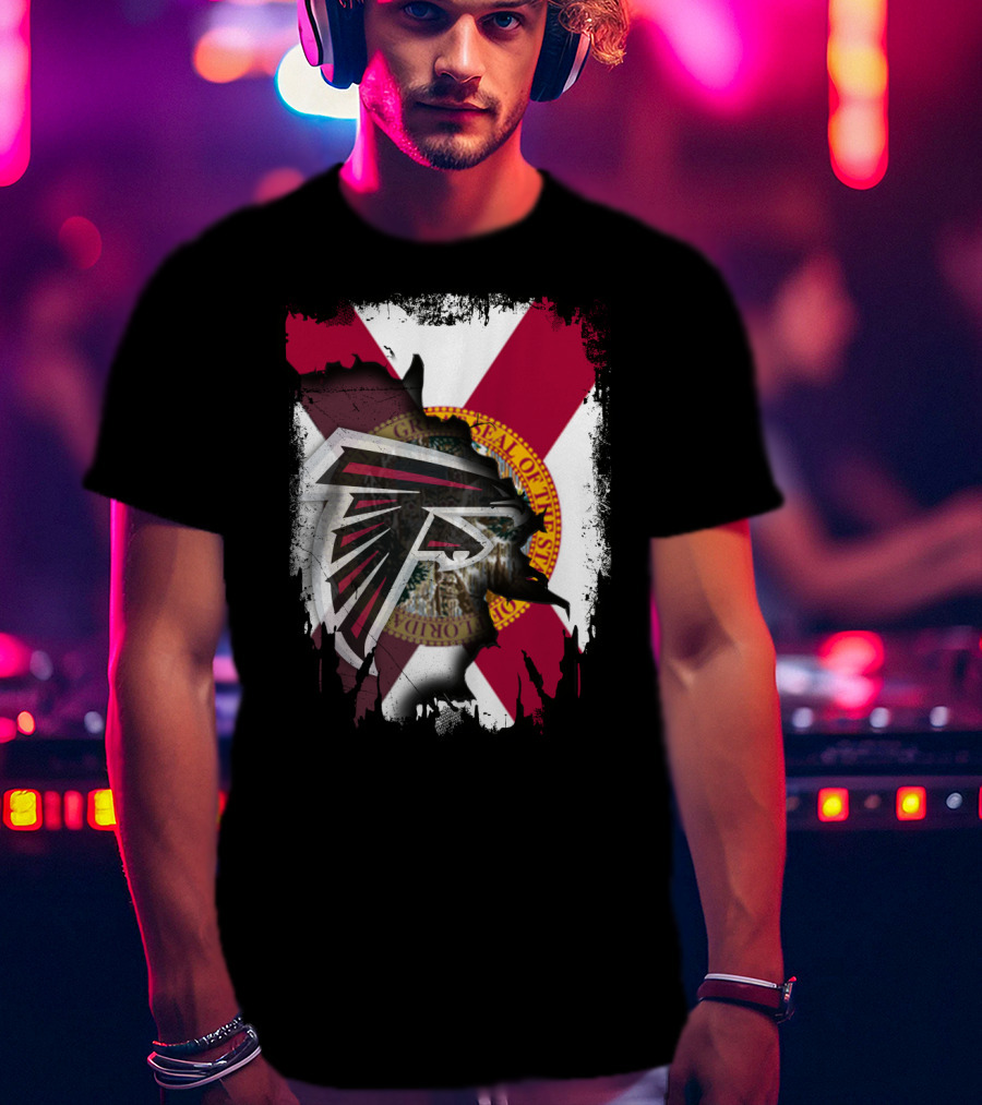 Florida Flag With Falcons Logo Integration T-Shirt