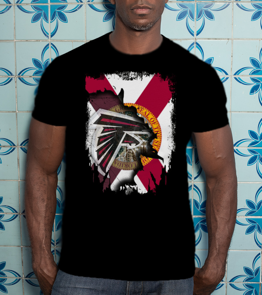 Florida Flag With Falcons Logo Integration T-Shirt