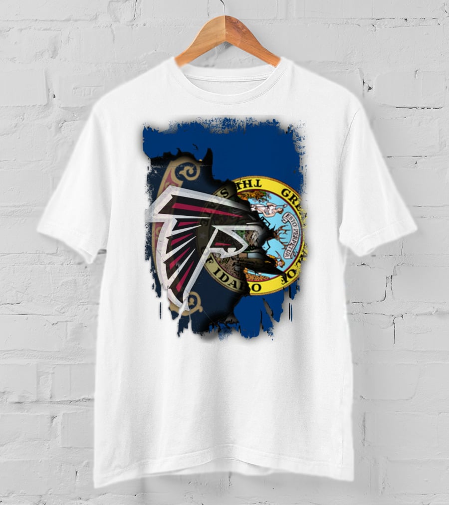 Idaho State Emblem Intertwined With Falcons Sports T-Shirt