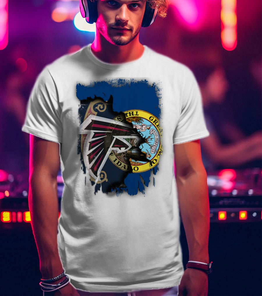 Idaho State Emblem Intertwined With Falcons Sports T-Shirt