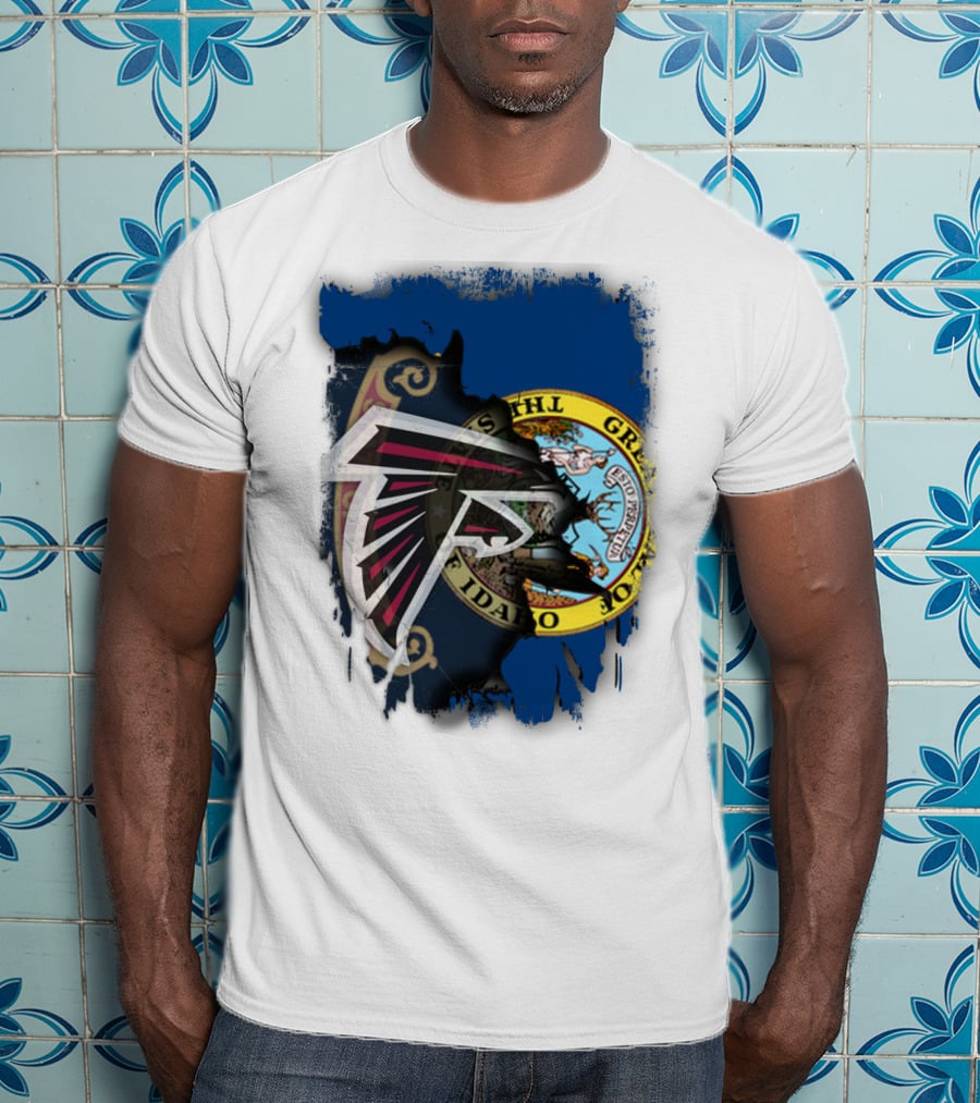 Idaho State Emblem Intertwined With Falcons Sports T-Shirt