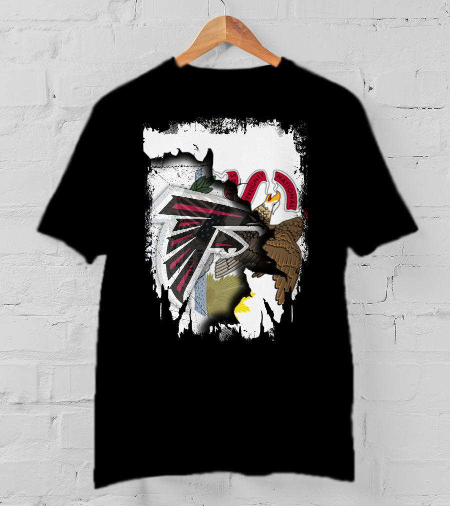 Illinois State Flag And Falcons Logo Unity T-Shirt