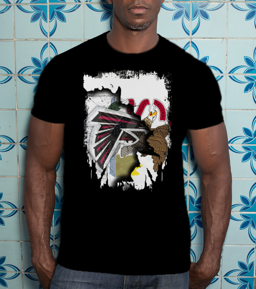 Illinois State Flag And Falcons Logo Unity T-Shirt