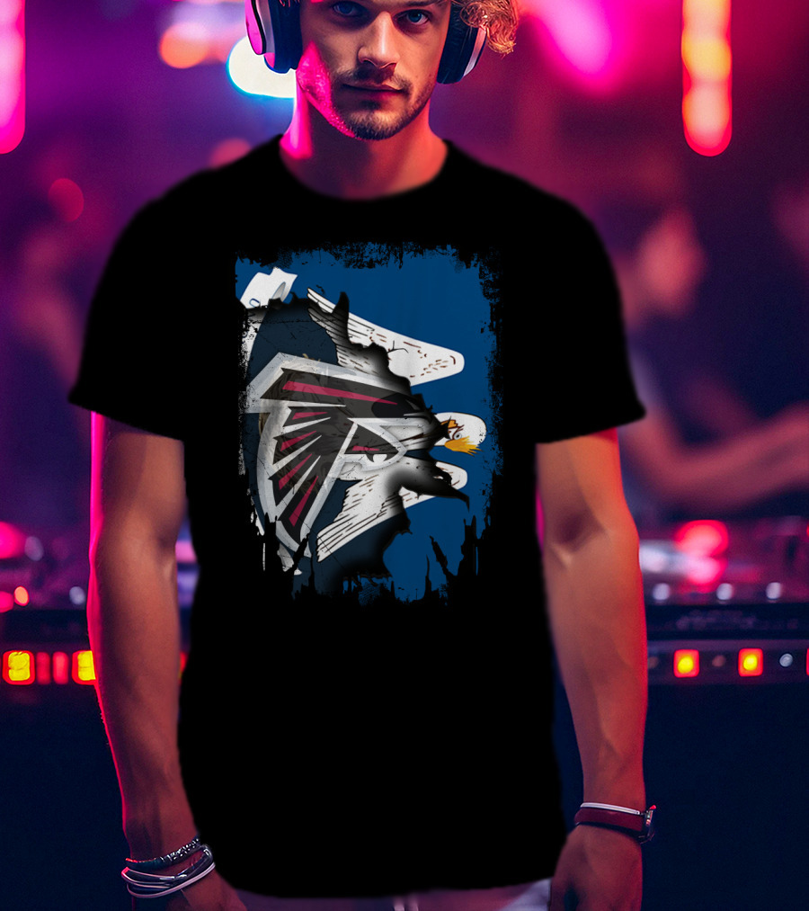 Together Louisiana With Falcons And Eagles T-Shirt