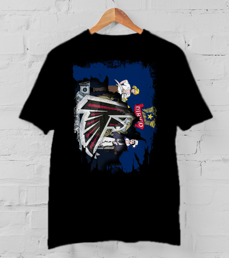 Maine State Seal With Atlanta Falcons Logo Integration T-Shirt