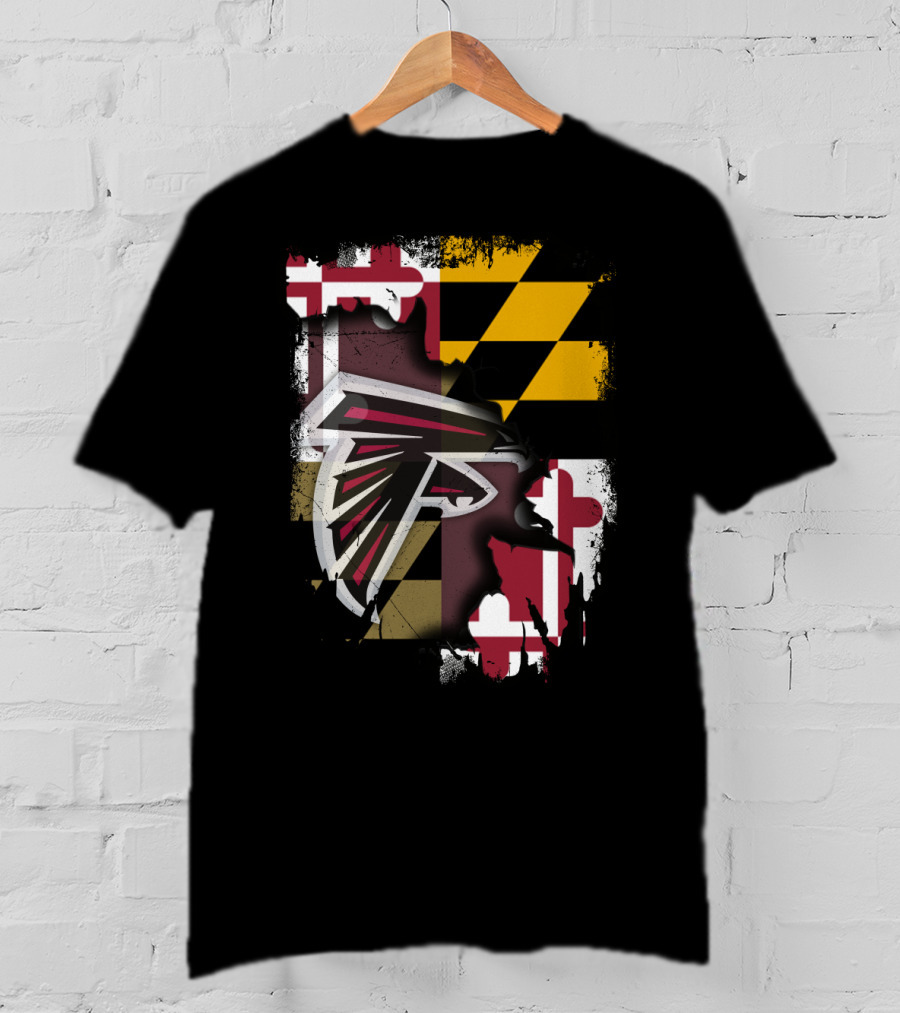 Maryland Pride With Atlanta Falcons Logo Integration T-Shirt