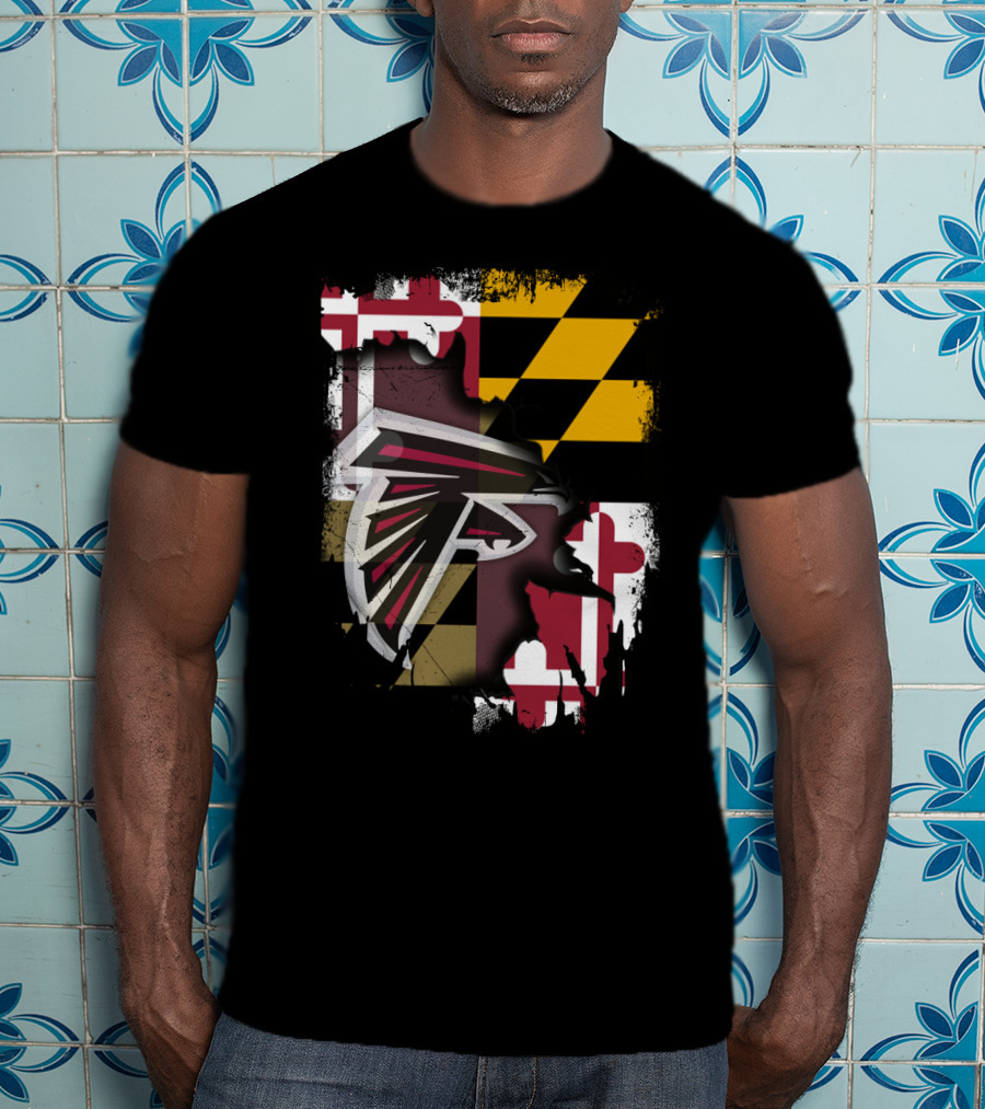 Maryland Pride With Atlanta Falcons Logo Integration T-Shirt