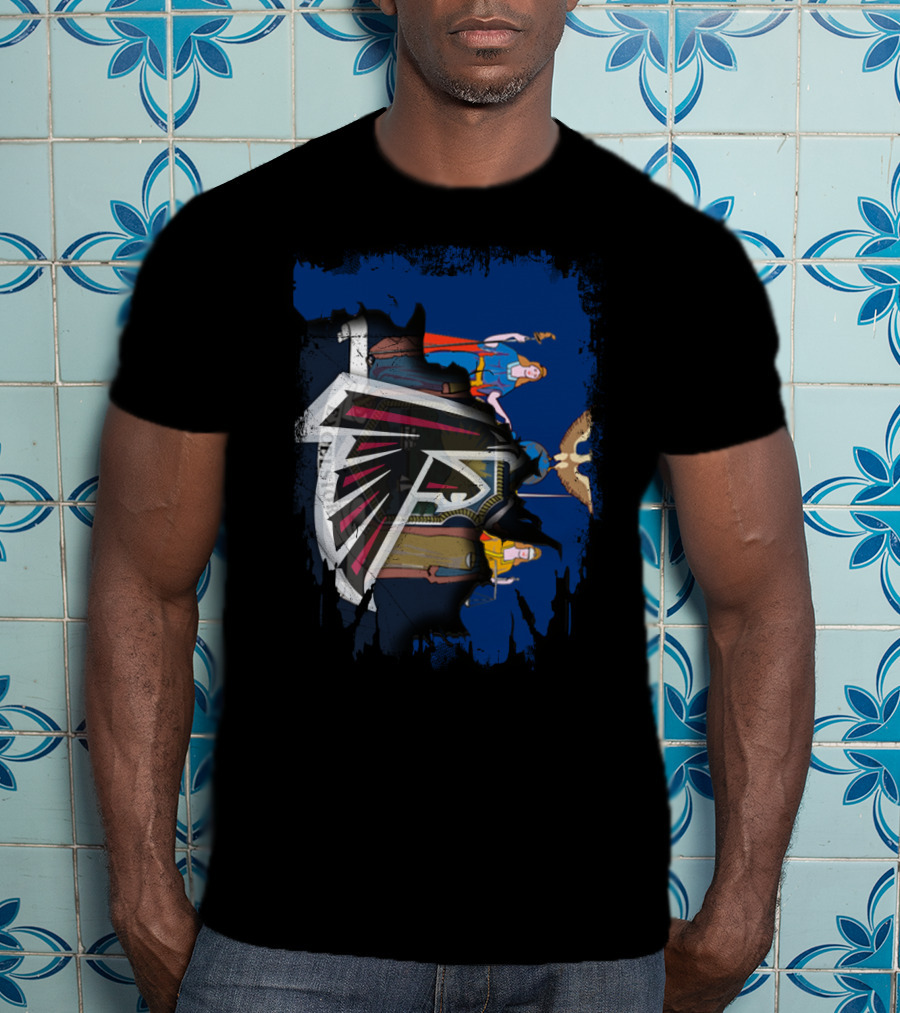 Together New York With Falcons Justice League NFL Mashup T-Shirt