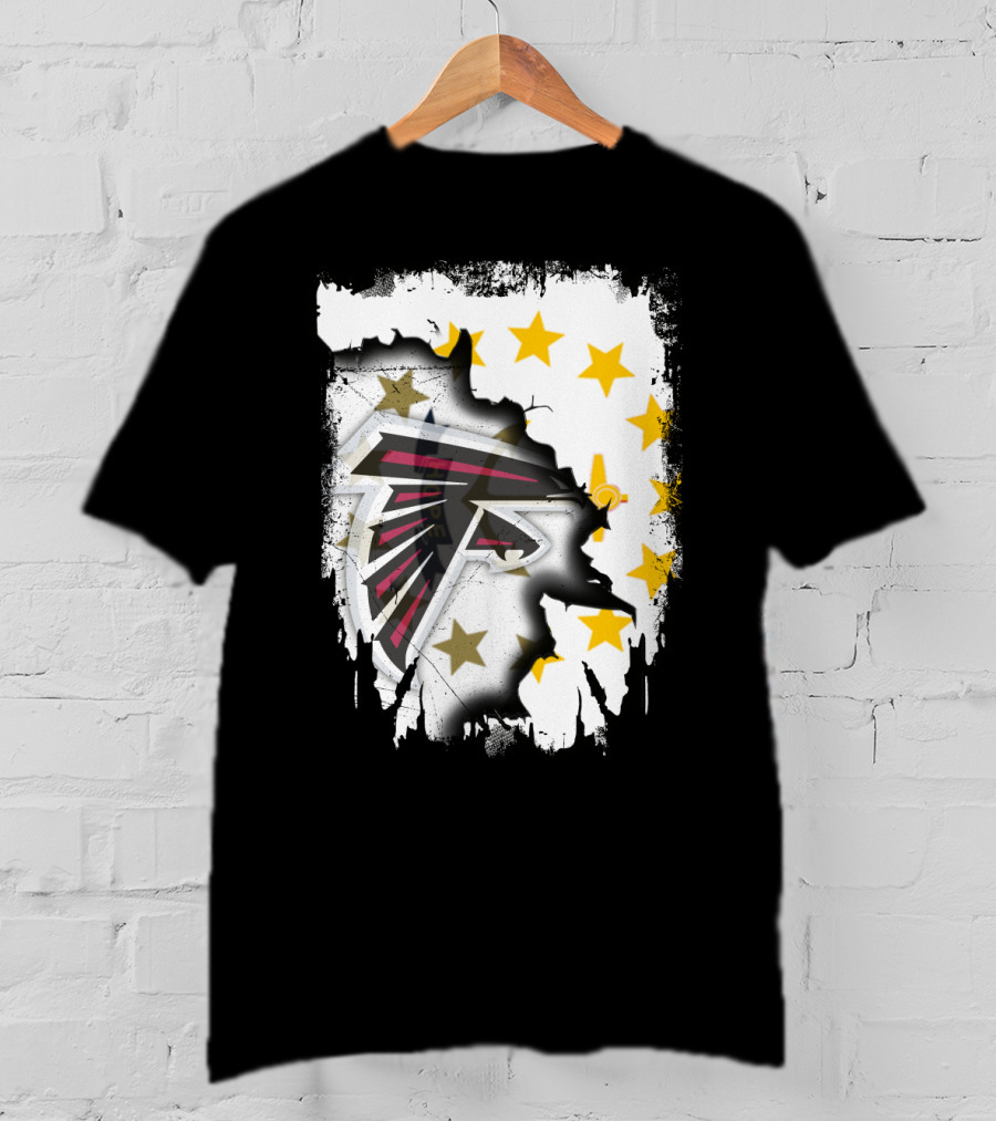 Rhode Island Stars With Falcons Logo Blended T-Shirt