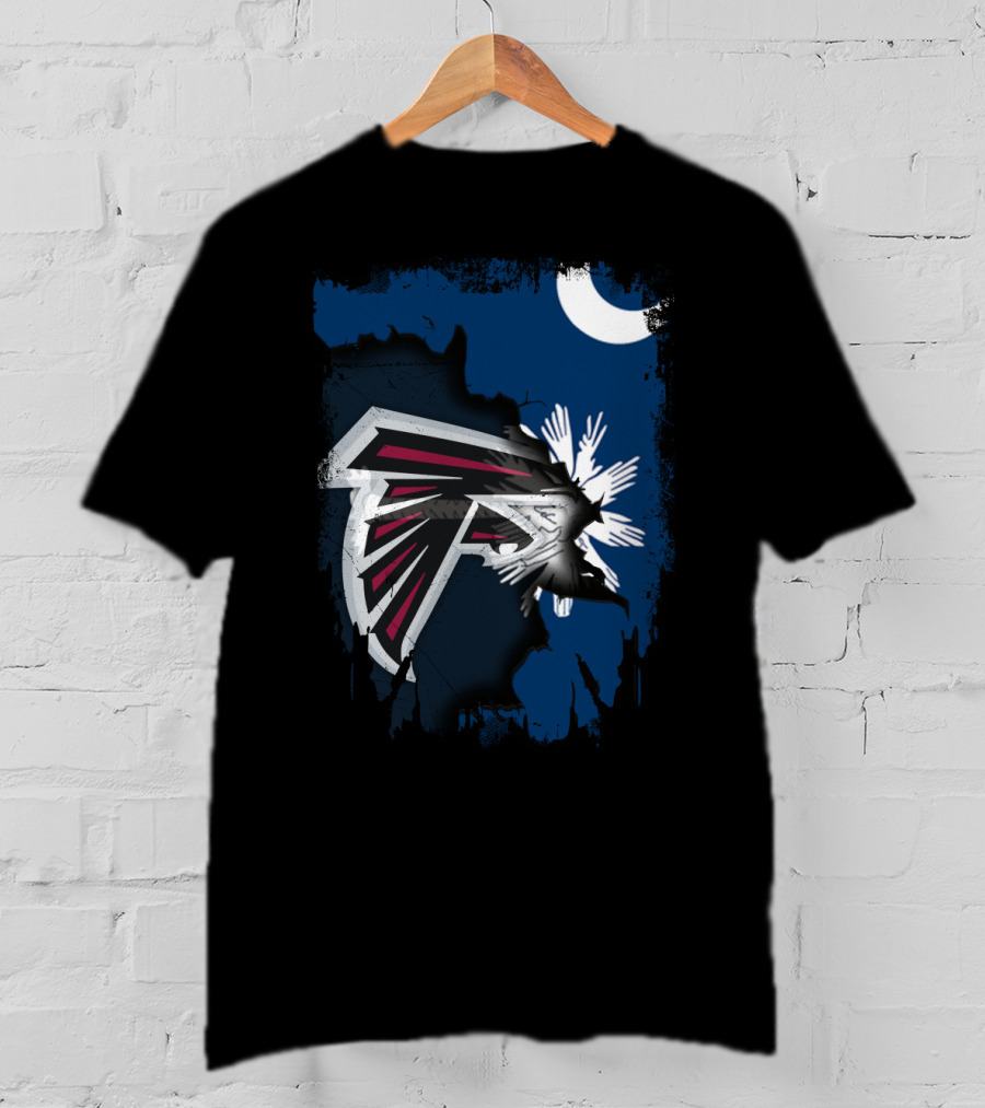 Together South Carolina Falcons Logo With Crescent And Palmetto Tree T-Shirt