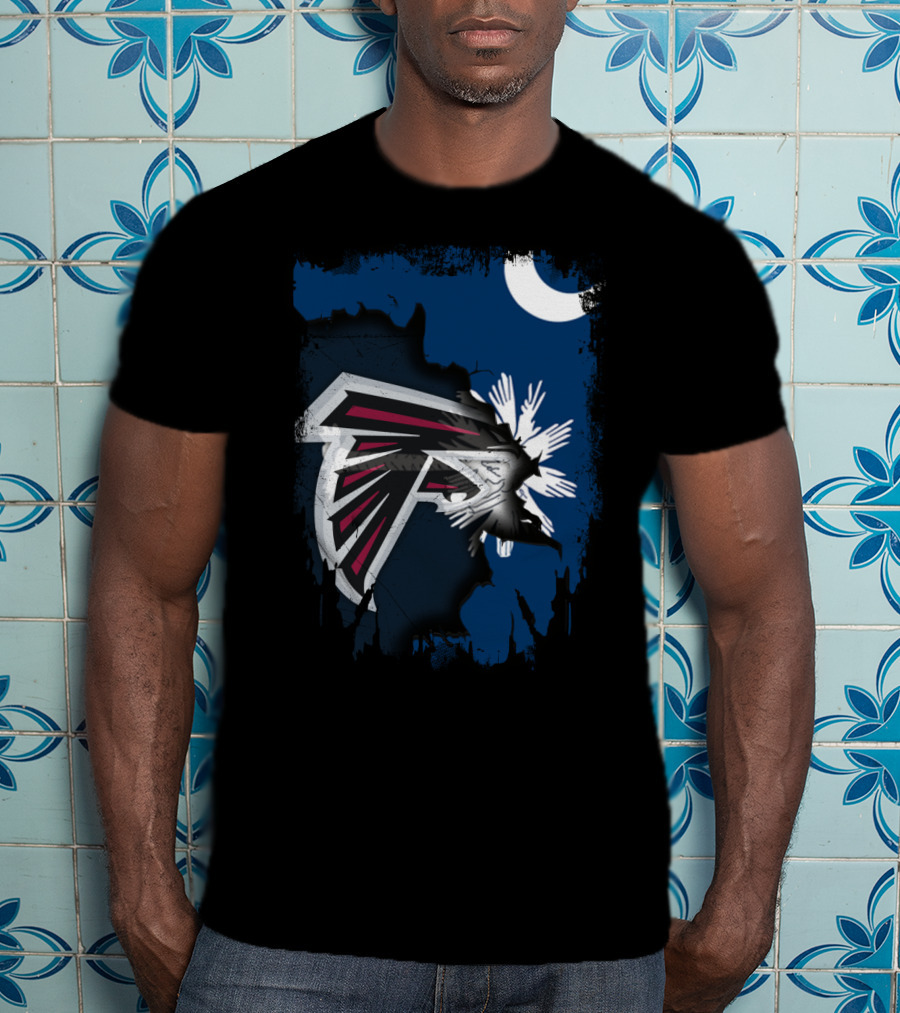 Together South Carolina Falcons Logo With Crescent And Palmetto Tree T-Shirt