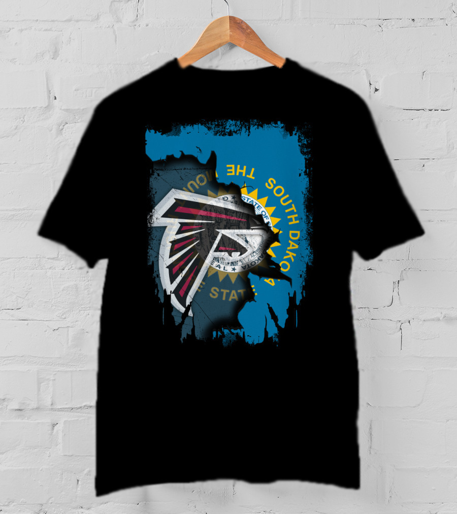 South Dakota Strong With Falcons Emblem And State Seal T-Shirt
