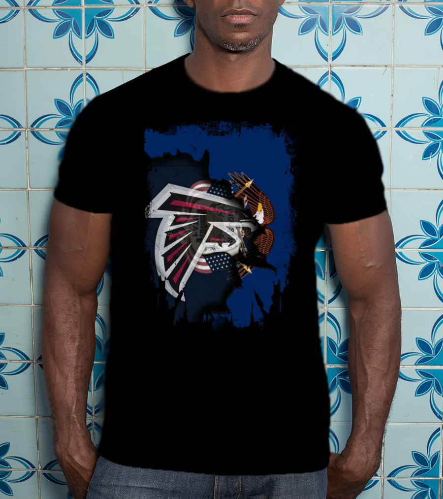 Utah American Flag United Falcons Eagle T-Shirt