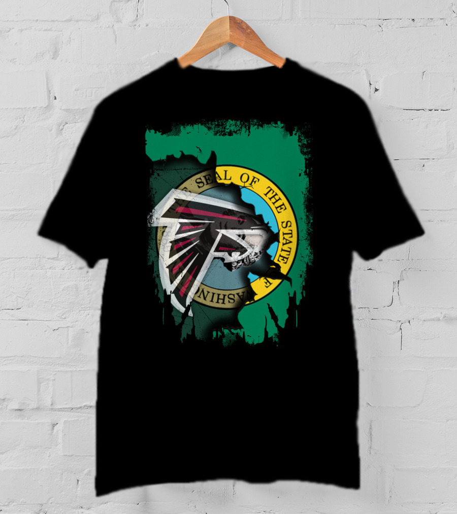 Washington State Seal With Atlanta Falcons T-Shirt