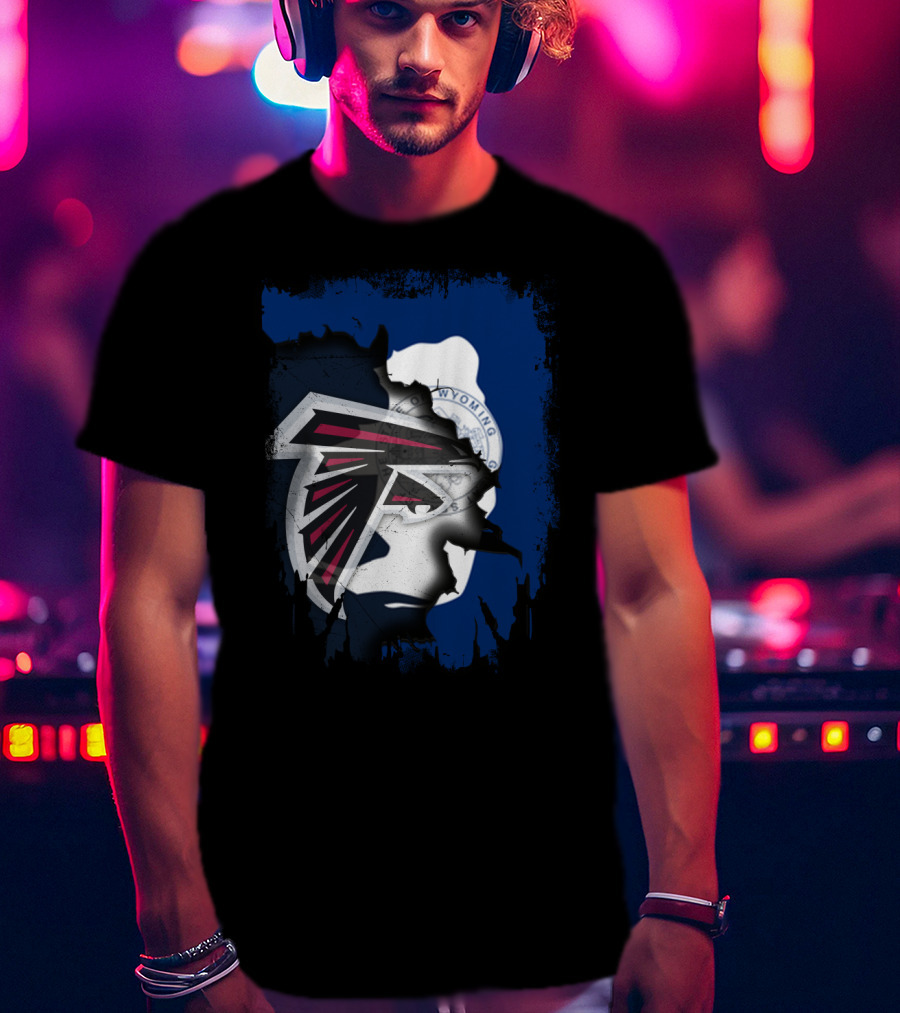 Wyoming State Pride With Atlanta Falcons T-Shirt