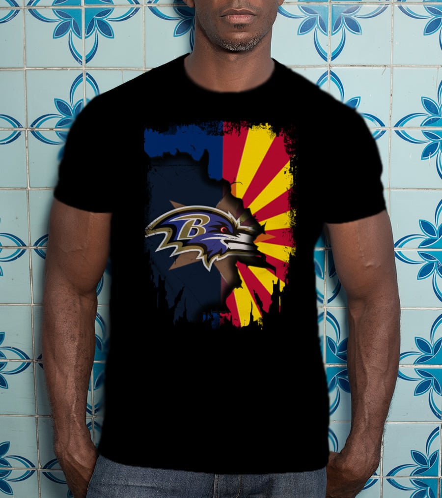 Arizona Meets Baltimore Ravens Team Pride Fan T-Shirt
