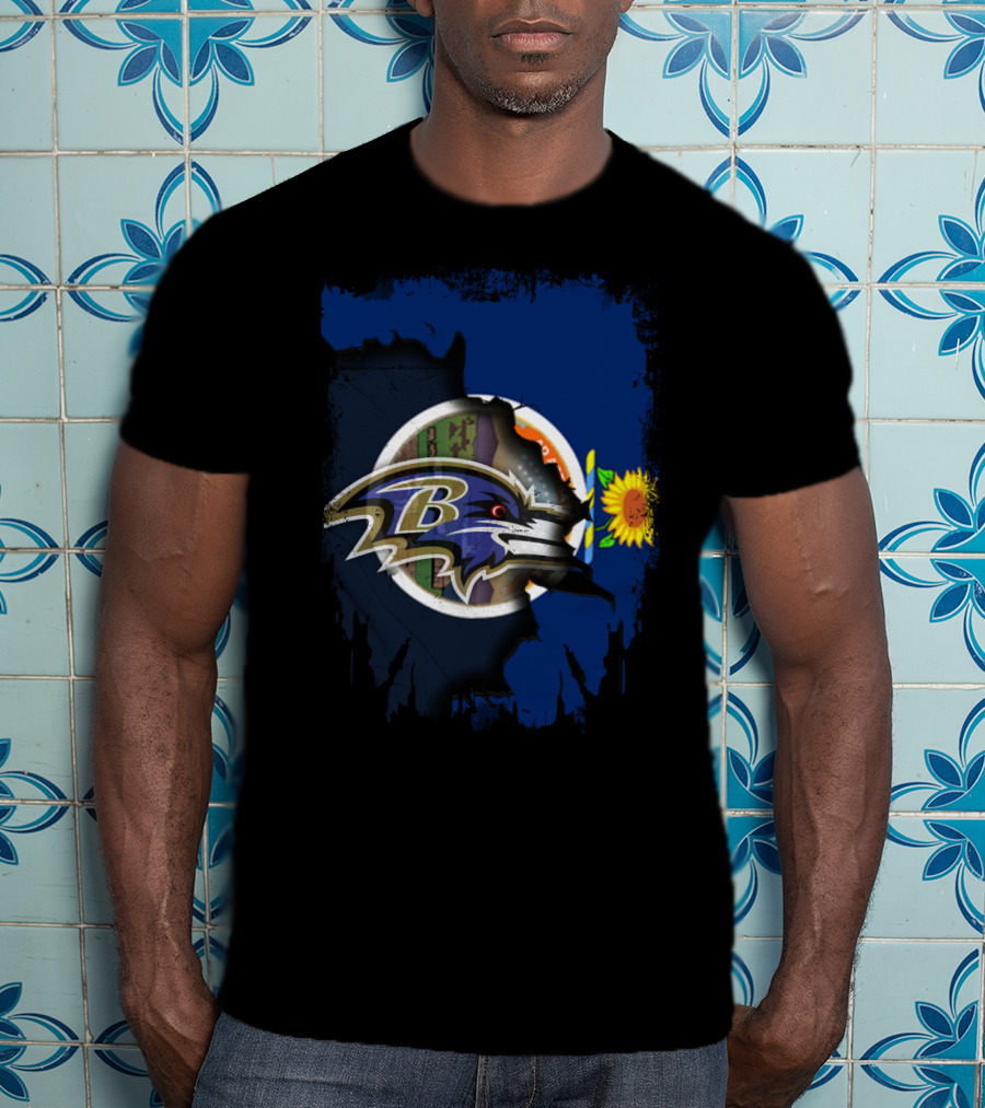 Kansas State Pride With Sunflower And Ravens T-Shirt
