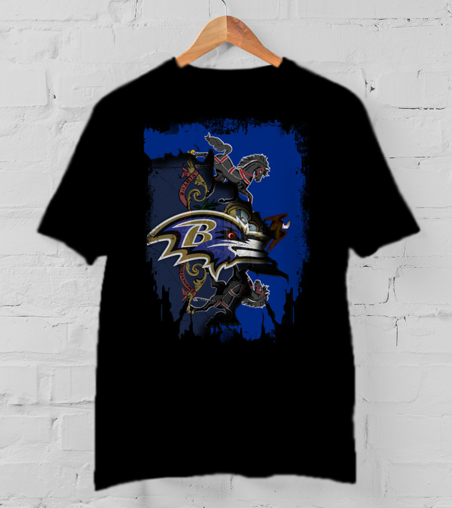 Baltimore Ravens Pennsylvania Pride With Heraldic Lions T-Shirt