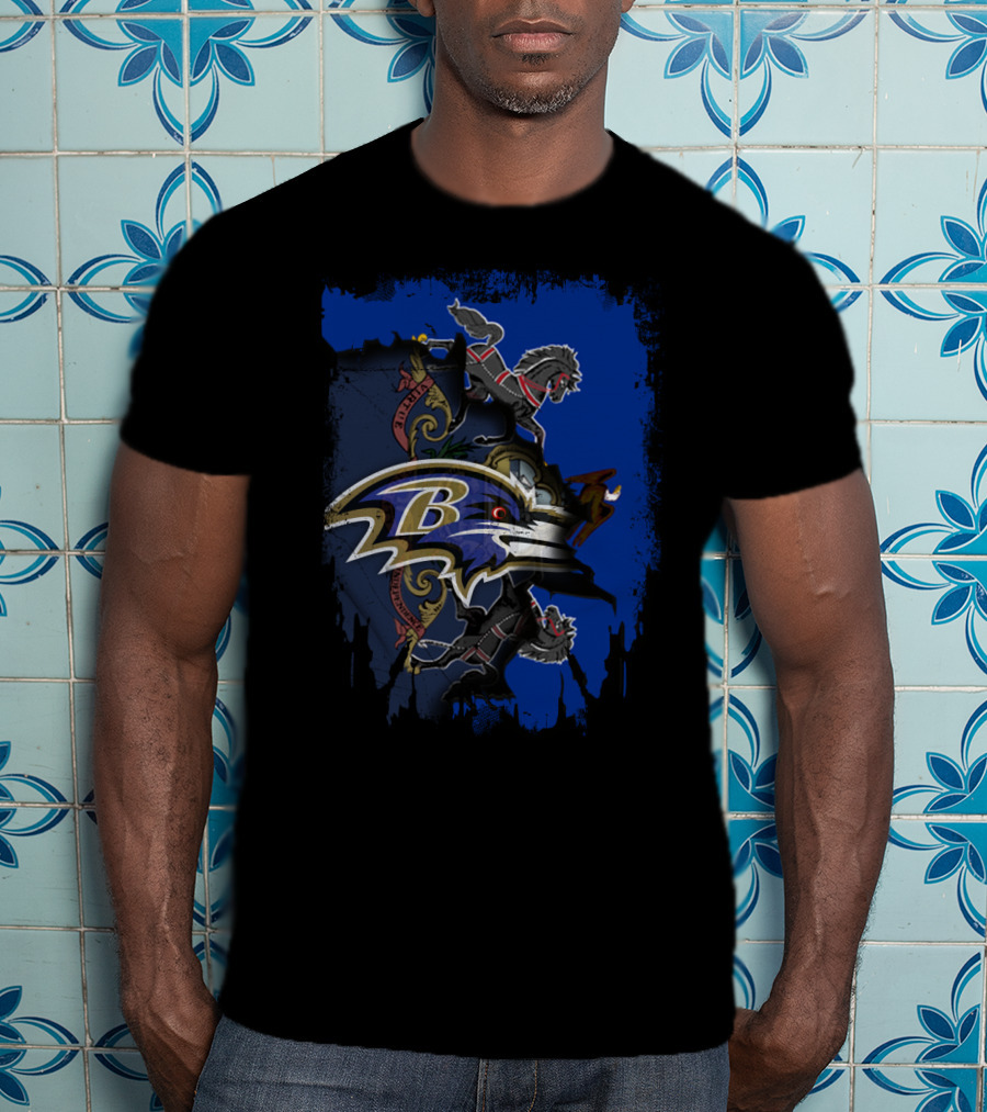 Baltimore Ravens Pennsylvania Pride With Heraldic Lions T-Shirt