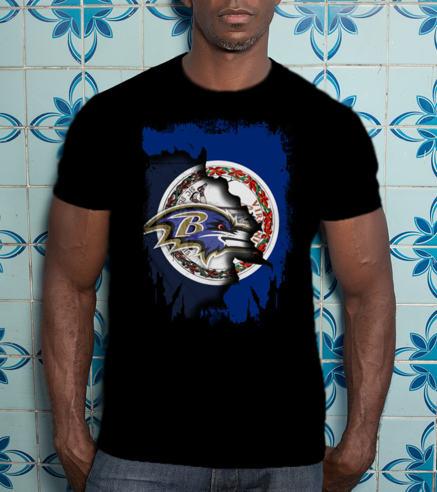 Baltimore Ravens Virginia State Pride Collaboration T-Shirt
