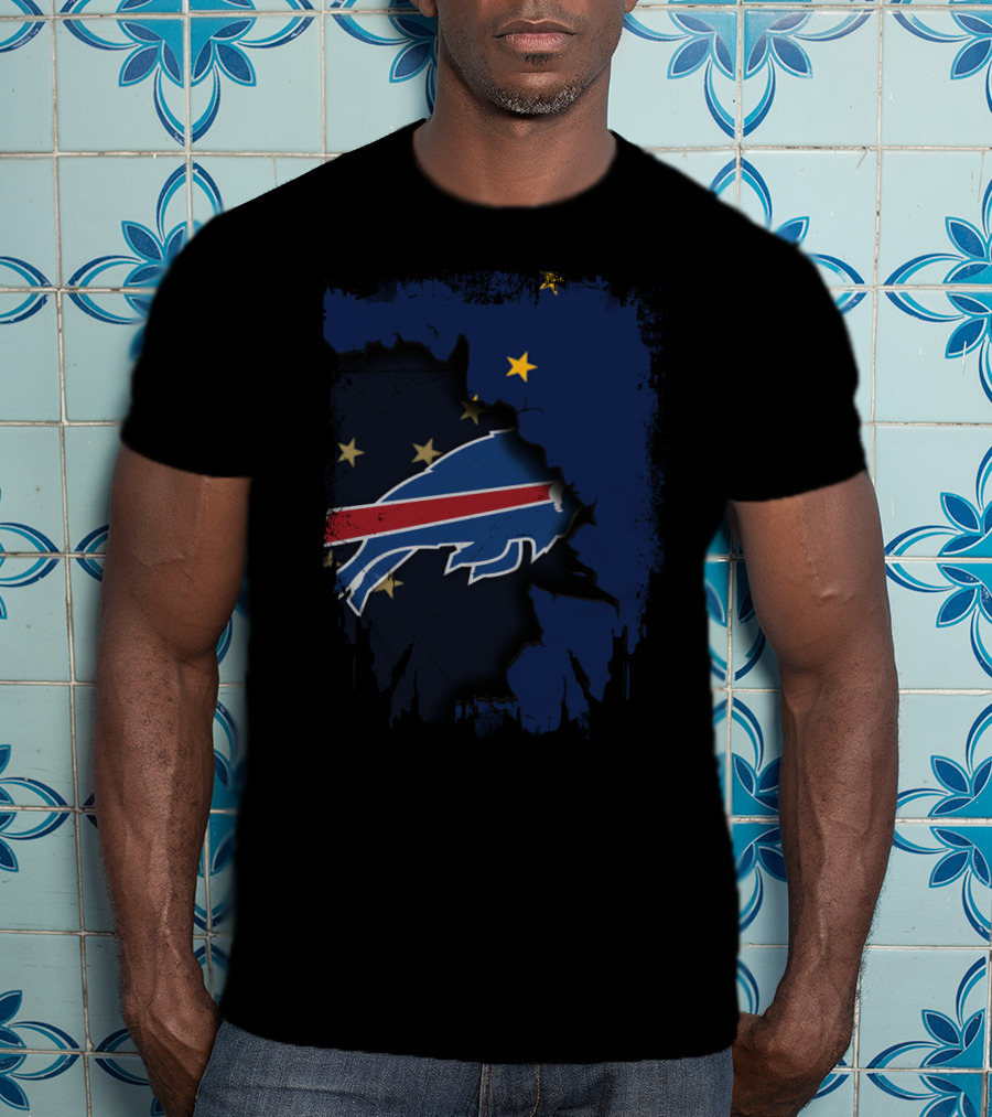 Alaska And Buffalo Bills United Under The Stars T-Shirt