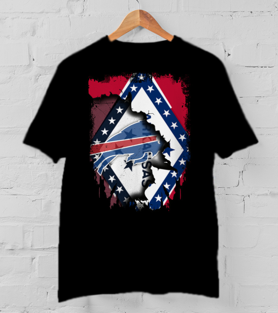 Arkansas Flag With Buffalo Bills Integration T-Shirt