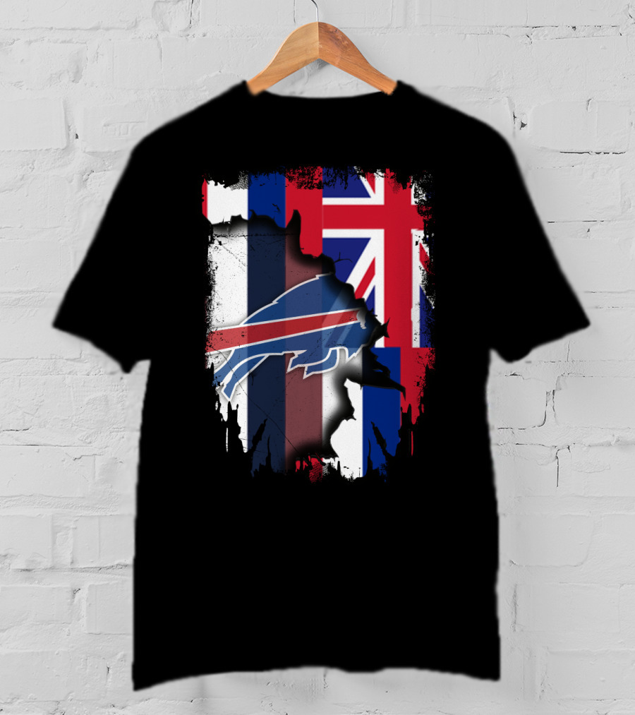 Together Hawaii With Buffalo Bills UK Flag Fusion T-Shirt