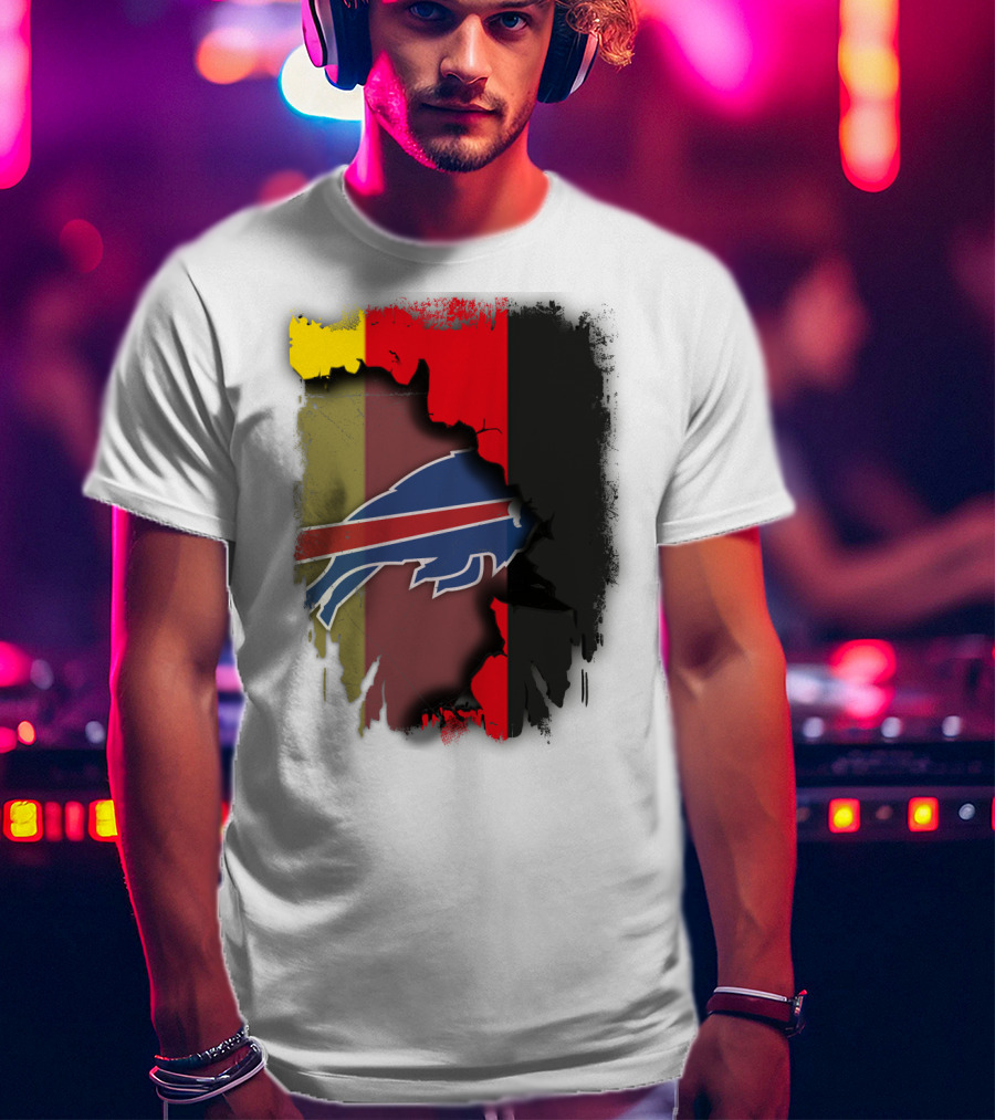 Germany Flag With Buffalo Bills Logo Integration T-Shirt