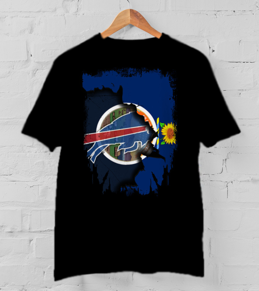 Together Kansas Sunflower Buffalo Football T-Shirt