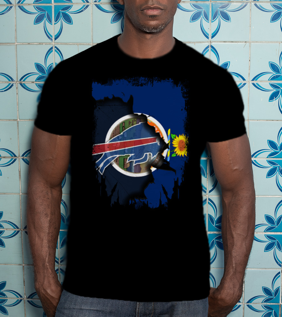 Together Kansas Sunflower Buffalo Football T-Shirt