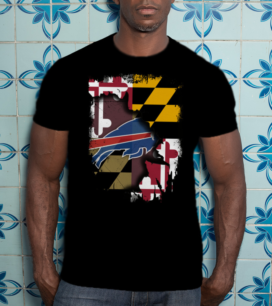 Together Maryland With Bills And Maryland Flag T-Shirt