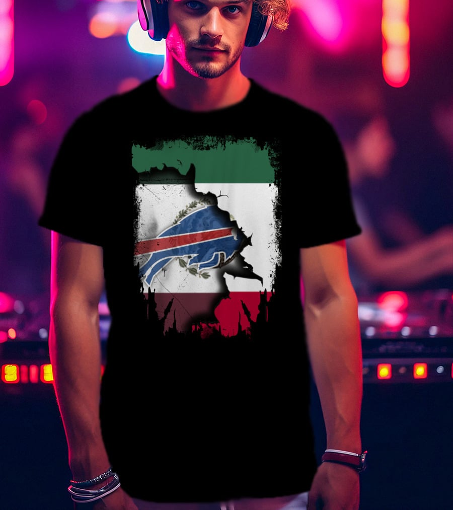 Together Mexico Buffalo Bills Flag Fusion T-Shirt