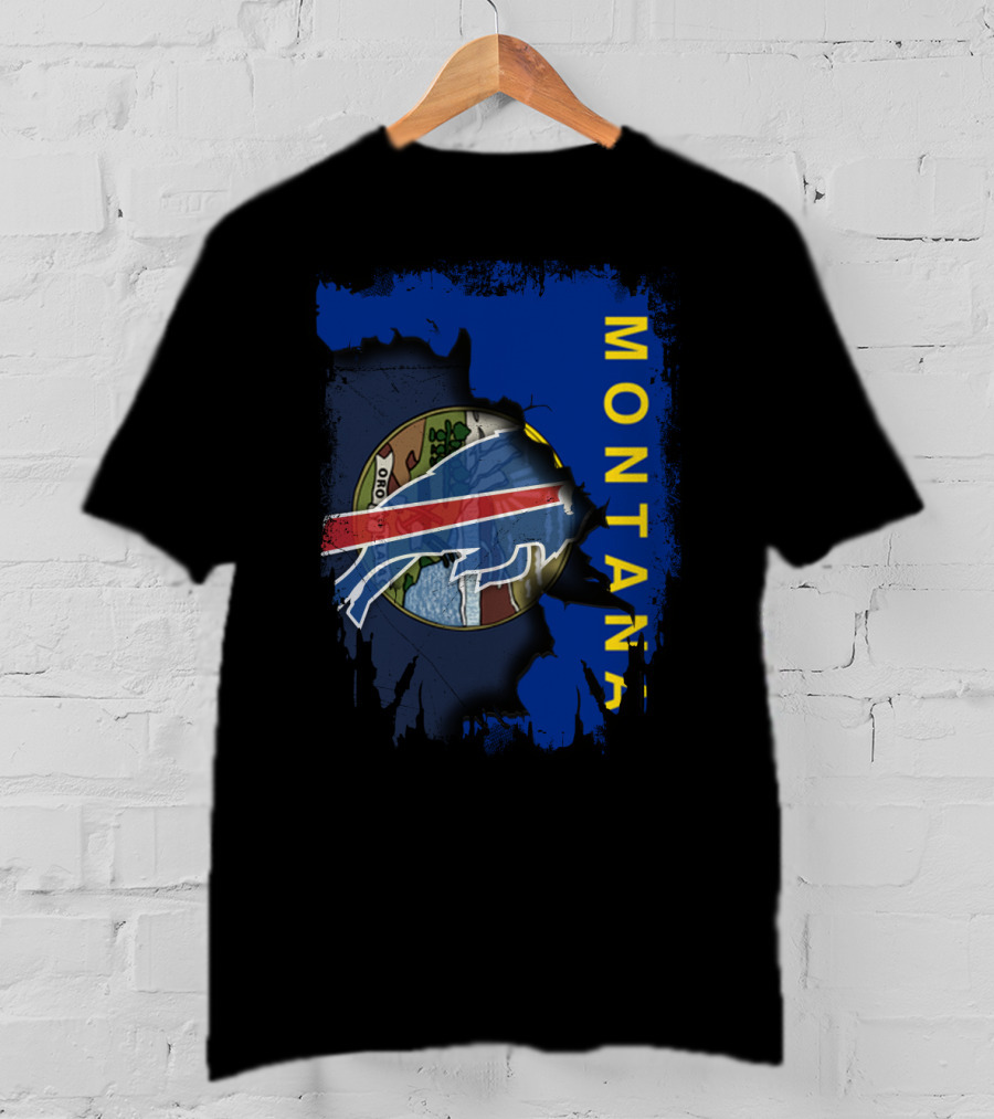 Montana State Buffalo Bills Logo Fusion T-Shirt