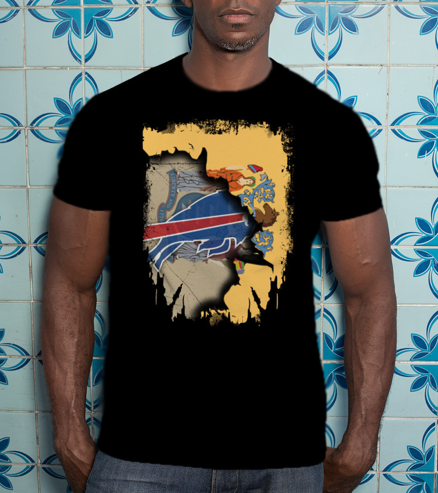 Together New Jersey With Bills Crest And Buffalo T-Shirt