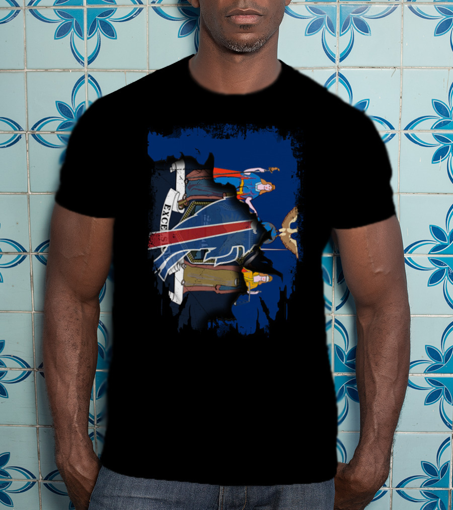 Together New York Emblem With Bills Crest T-Shirt