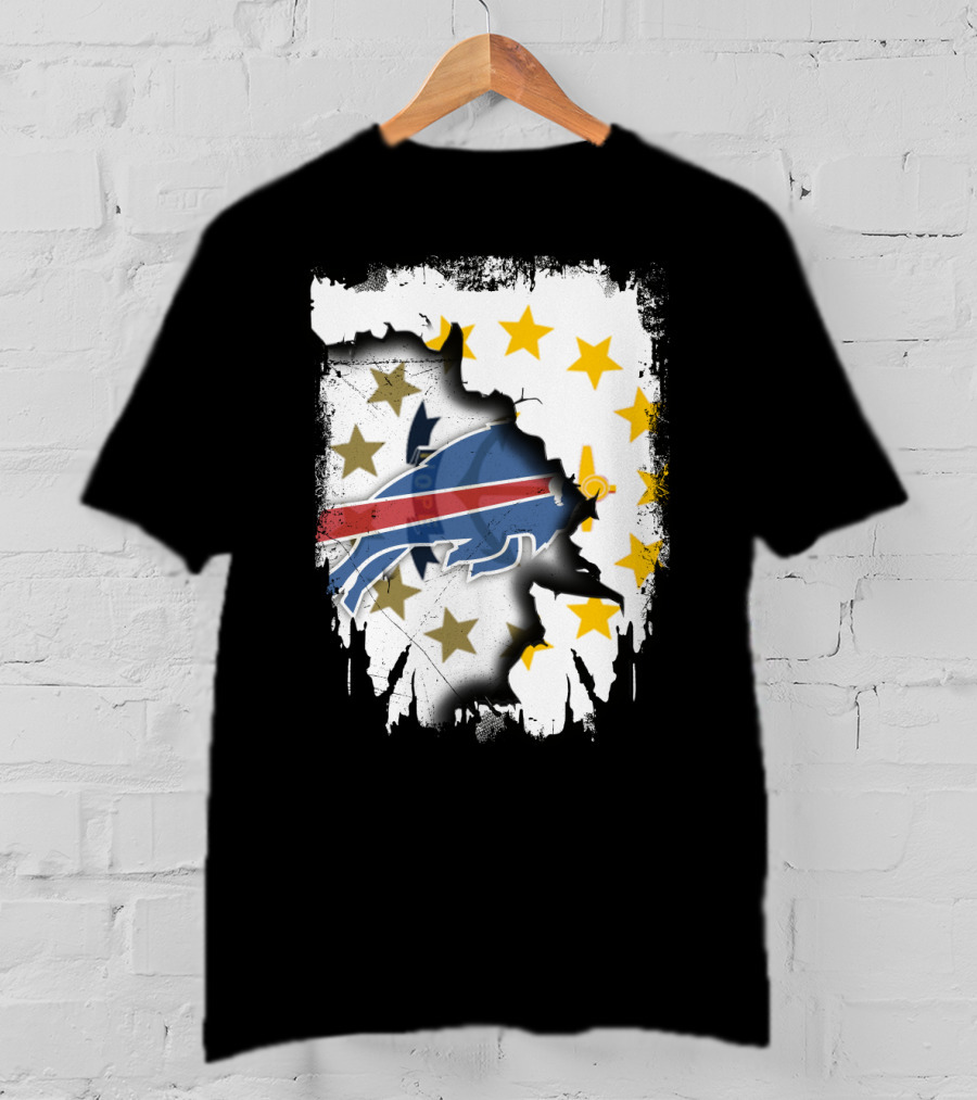 Rhode Island United With Buffalo Bills Burst T-Shirt