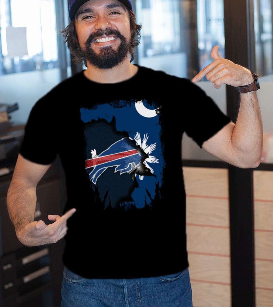 Together South Carolina Bills Moon Palmetto T-Shirt