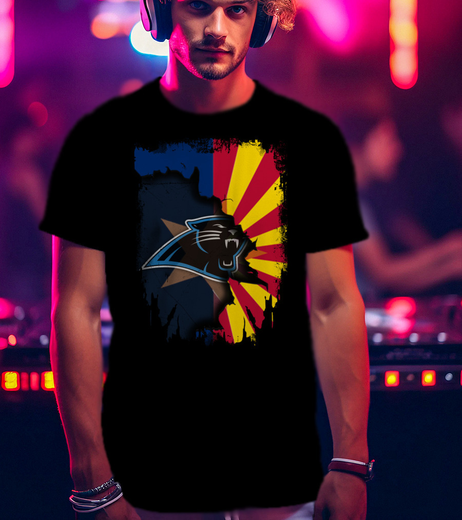Arizona Panthers Unity With Sunburst Flag T-Shirt